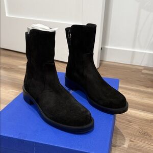 Stuart Weitzman Black Suede Ankle Boots size 8.5B. New